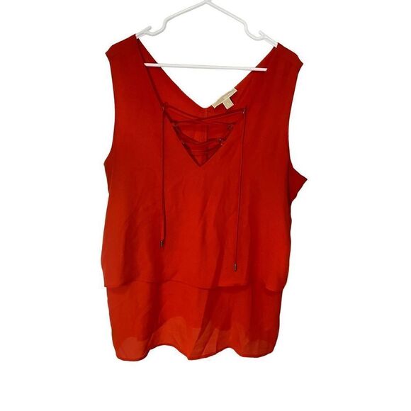 Michael Kors Bekka Tie Detail Tiered Blouse - Picture 7 of 8